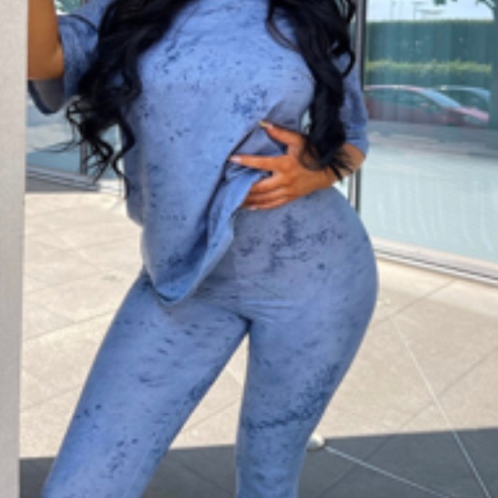 BLUE legging and shirt set 👕 👖